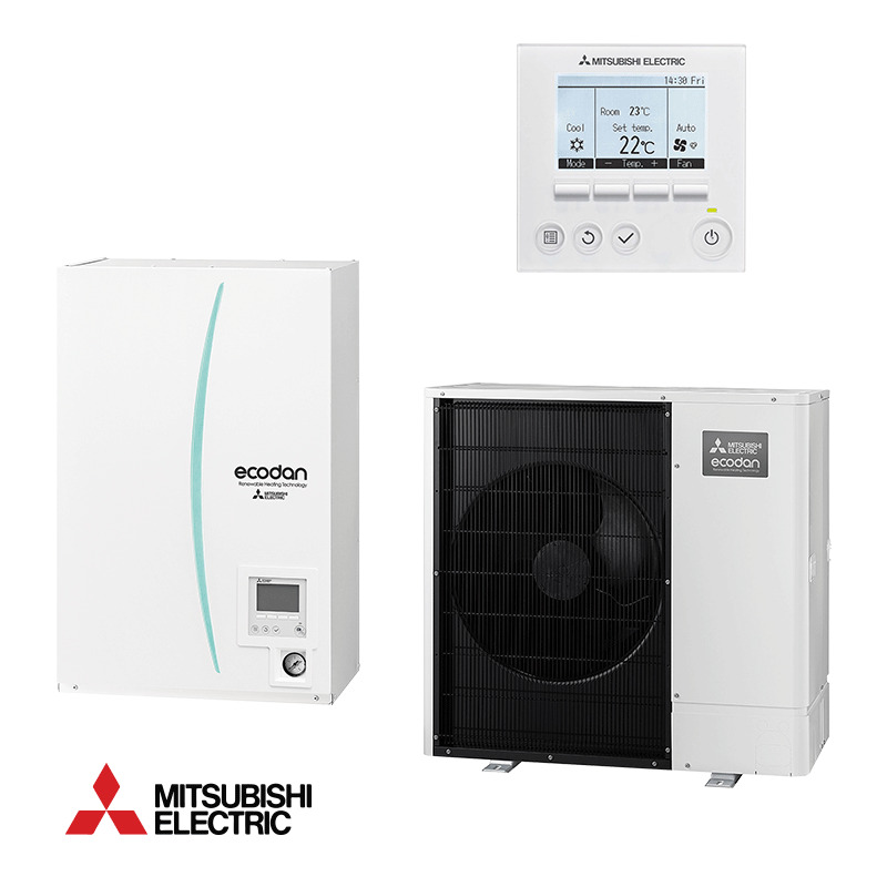 Tермопомпа Mitsubishi Electric Ecodan ERSD-VM2D + PUD-SHWM80VAA - Zubadan Tермопомпа Mitsubishi Electric Ecodan ERSD-VM2D + PUD-SHWM80VAA - Zubadan - Image 1